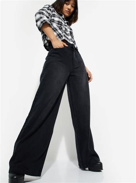 Buy ALAYA F x URB_N Women Solid Wide Leg Jeans Online at just Rs. 1299. ...