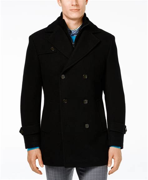 Mens Black Wool Pea Coat at Teresa Hutton blog