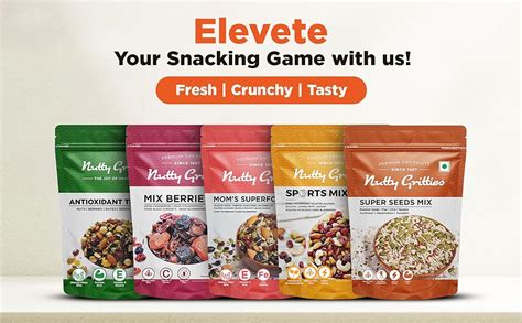 Nutty Gritties Premium Sports Mixed Nuts and Dry Fruit 200g - Roasted ...