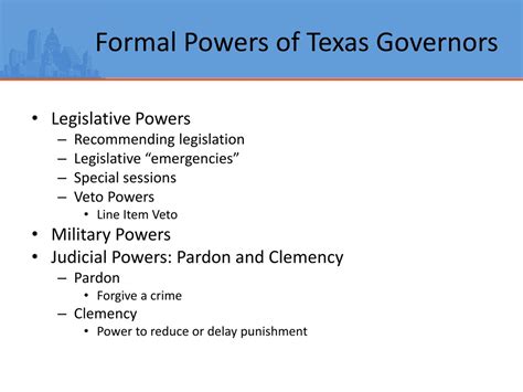 PPT - Power and Influence: Governors of Texas PowerPoint Presentation ...
