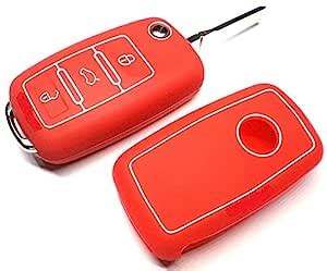True Vision 3 Button Silicone Key Cover RED : Amazon.in: Car & Motorbike