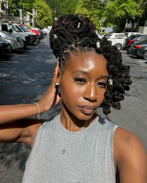 10 Stunning Updos for Your Locs | Natural hair styles, Short locs ...
