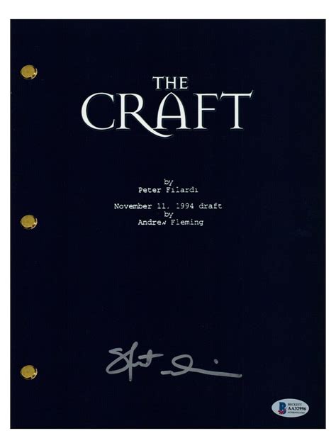Skeet Ulrich Signed Autographed The Craft Movie Script Proof Beckett ...