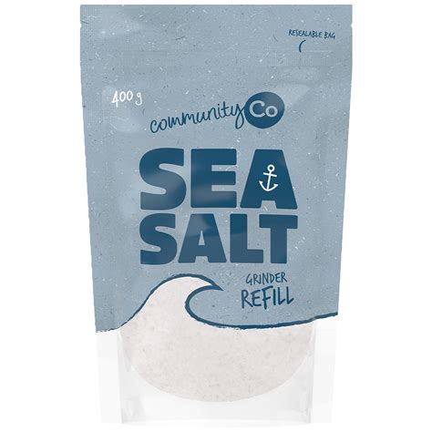 Community Co Sea Salt Grinder Refill 400g | Community Co
