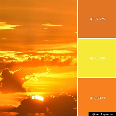 Orange Skies | Sunset | Sunrise |Color Palette Inspiration. | Digital ...