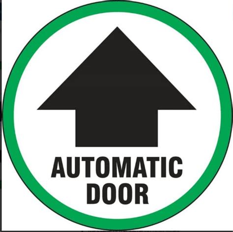 Automatic Door Sign, PVC Waterproof Sticker : Amazon.in: Industrial ...