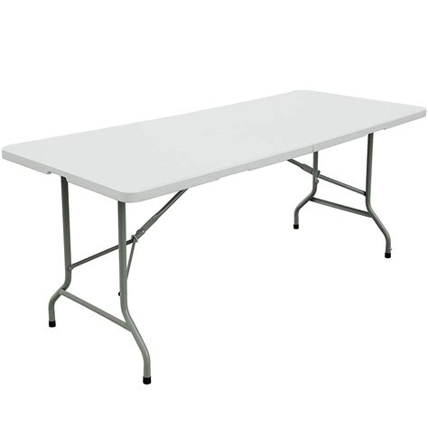 SKONYON 6ft Portable Plastic Folding Table, White - Walmart.com