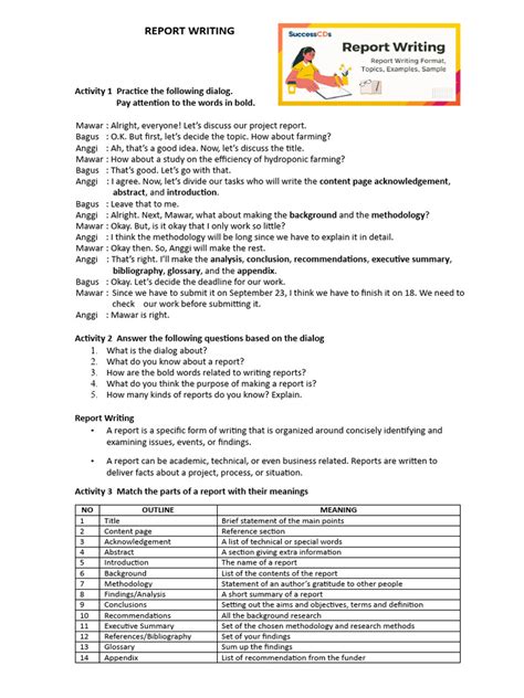 Image result for Report Writing Examples PDF