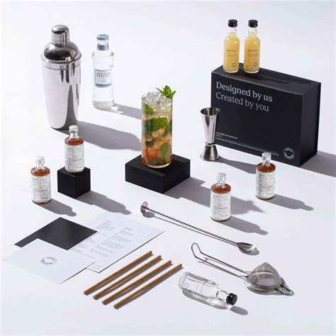 Non-alcoholic Fiery Ginger Mojito Cocktail Kit & Beginner Bar Equipment ...