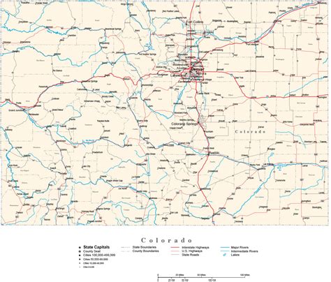 Colorado Map Cities Towns