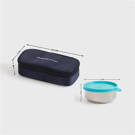 Buy Korobka Set of 2 Stainless Steel Lunch Boxes with Bag - 275ml from ...