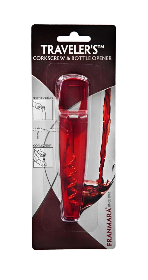 Franmara Product Number 3010 Travelers Corkscrew With Bottle Opener