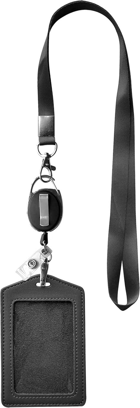 HoAoOo ID Card Case + Heavy Duty Lanyard (Black) + Badge India | Ubuy