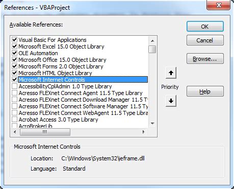 Excel Object Library 的图像结果