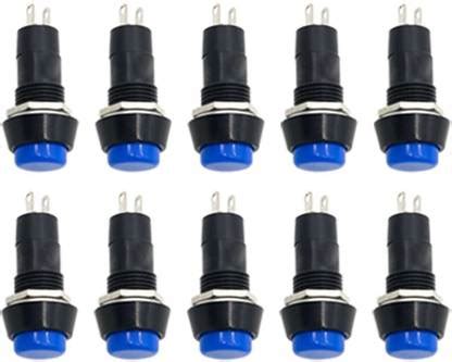 Electronic Spices Momentary push to On button blue color horn switches ...