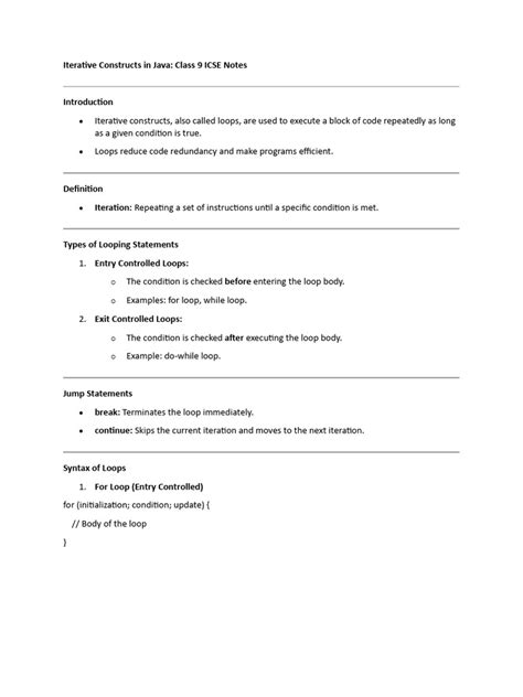 Image result for Iterative Statement in Java