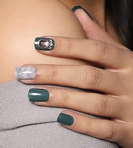 Buy Lick Emerald Green Bridal False Nails - Reusable French Nail Art ...