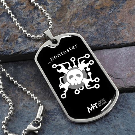 Pentester v4 - Graphical Dog Tag and Ball Chain – MyHackerTech