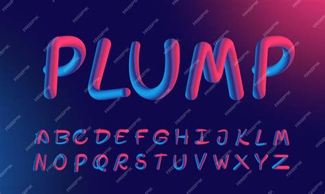 Vector abstract modern colorful 3d alphabet fonts | Premium Vector