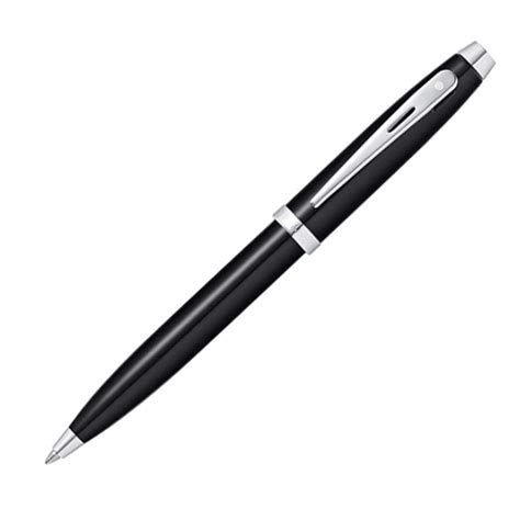 Sheaffer 100 9338 Glossy Black Lacquer With Chrome Plated Trim Ball Pen ...