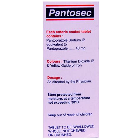 Pantosec 40 mg Tablet | Uses, Side Effects, Price | Apollo Pharmacy