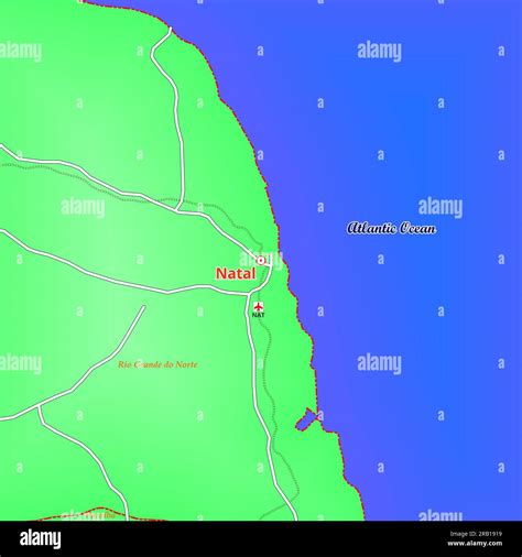 Map of Natal City in Brazil Stock Photo - Alamy