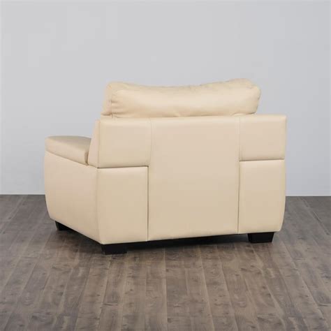 Buy Kassel Faux Leather 1-Seater Sofa - Beige from Home Centre at just ...