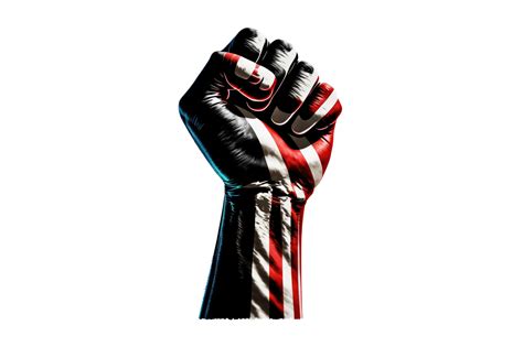 Black lives matter. Fist symbol of the fight for the African rac ...