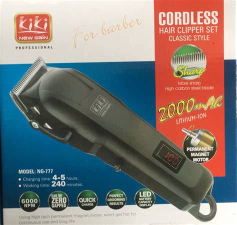 Kiki Cordless/Wireless Hair Clipper | NG-777 - Zit Nigeria online store
