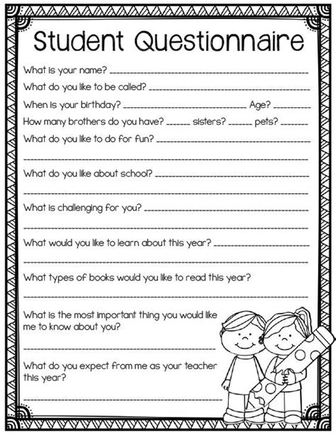 Image result for Examples of Questionnaires KS1