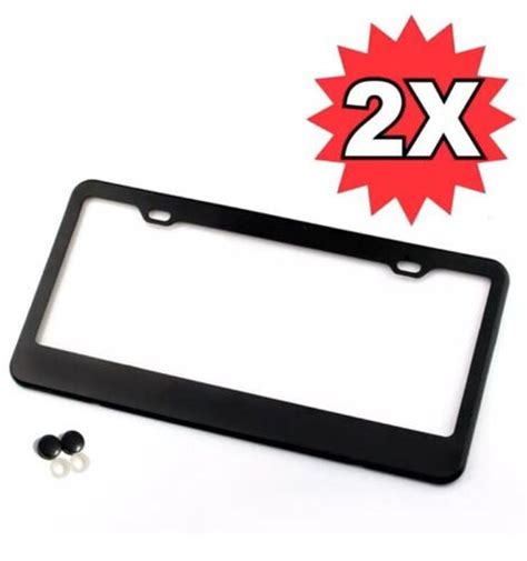 Blank Black Metal License Plate Frame (2pcs) - Etsy