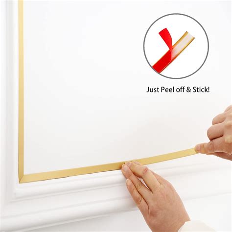 Trimold Gold Molding Trim Peel and Stick, Flexible Mirror India | Ubuy
