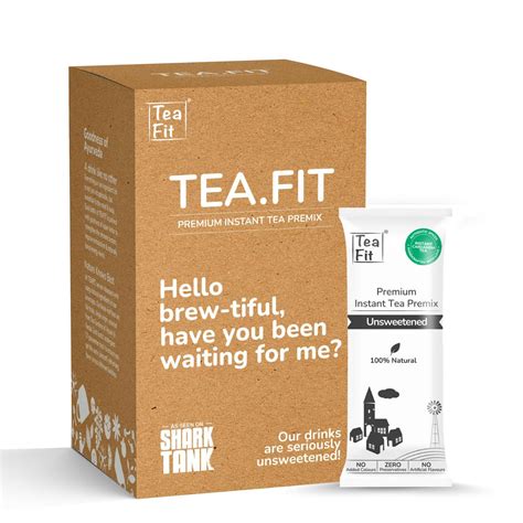 Teafit Premium Unsweetened Cardamom Instant Tea Premix Pack Of 50 ...