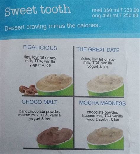 Menu at Joost Juice Bar, New Delhi, Fitness First Platinum