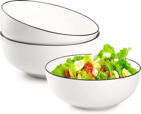 Amazon.com | NJCHARMS Large Serving Bowls, 8'' Big Soup Bowl 60OZ Set ...