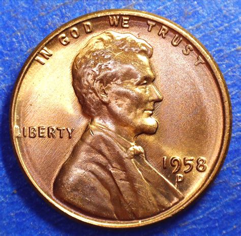 1958-D Lincoln Cent with a tail on the D mint mark. | Coin Talk