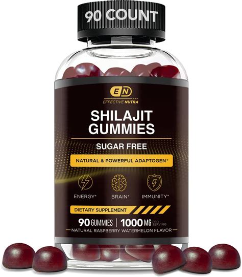 Amazon.com: EFFECTIVE NUTRA Shilajit Gummies 1000mg | Pure Shilajit Resin for Energy, Brain ...