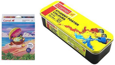 Camel Camlin Kokuyo Student Poster Color - 10ml Each, 14 Shades Wax ...