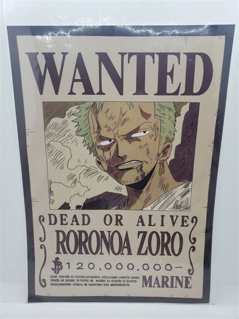 One Piece Zoro Wanted Poster Anime Japan | #4601443376