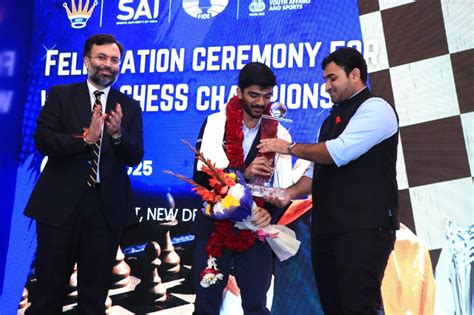 AICF awards Gukesh ₹1 Crore, Humpy receives ₹50 lacs - ChessBase India