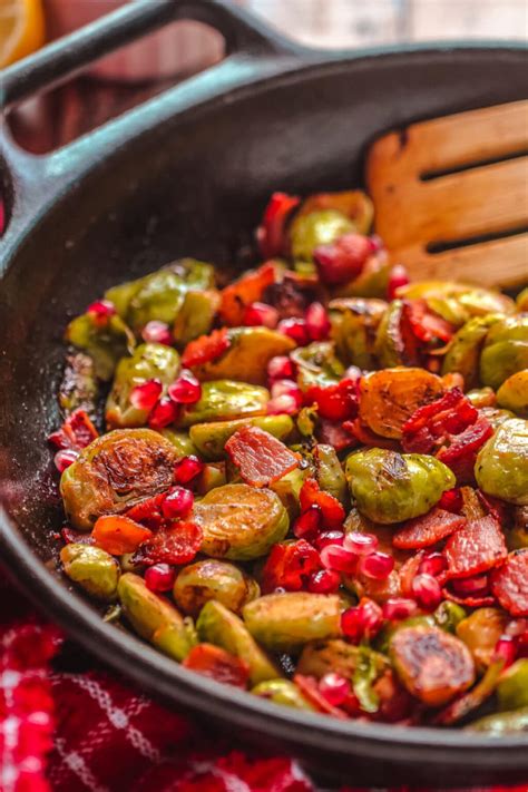 Bacon Roasted Brussels Sprouts Recipe - Rosemary & Maple