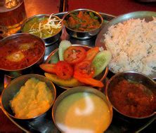 Dal bhat - traditional meal Nepal, Bangladesh and India.consists of ...
