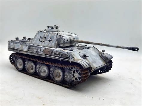 1:35 WWII German Panther G Tank Winter Camouflage Built Model ...