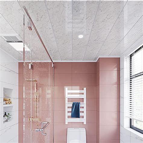 Buy Pack of 10,High Gloss Transfer Gray Marble Bathroom Cladding ...