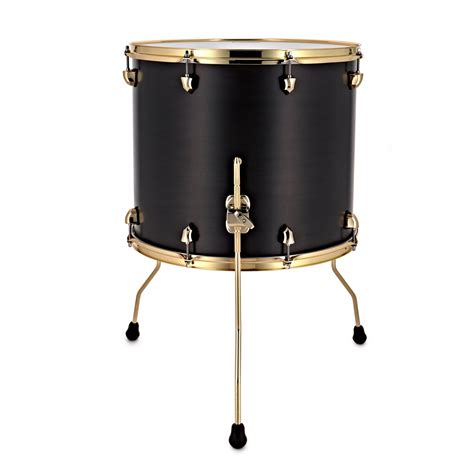 OFFLINE SJC Drums Tour Series 18'' x 16'' Floor Tom, Black w/Brass HW ...