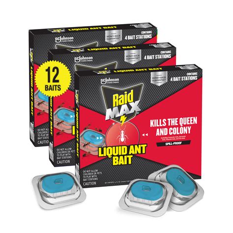 Amazon.com: Raid Max Liquid Ant Bait; Kills Ants Where They Breed, for ...