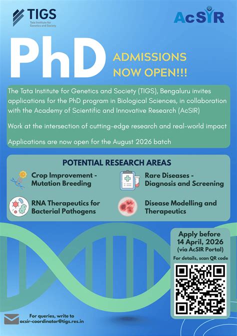 TIGS PhD Admissions 2026 Now Open!