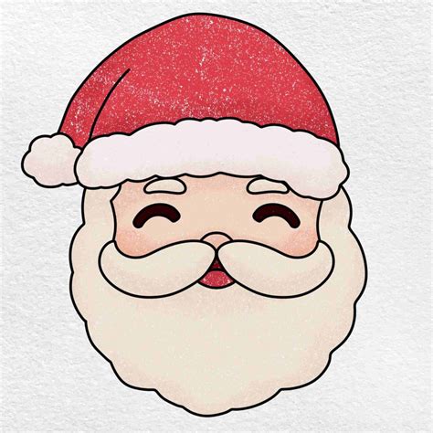 How To Draw A Cute Santa Claus