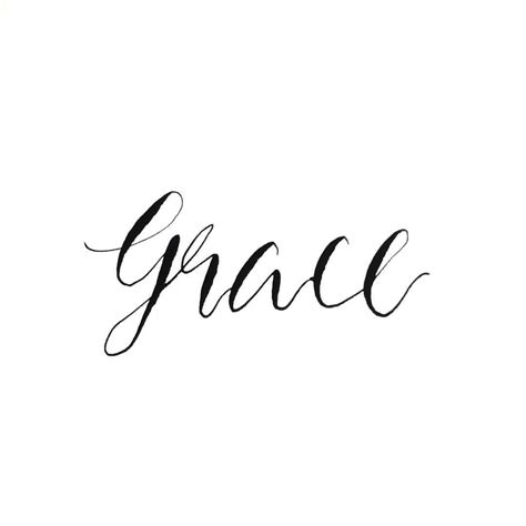 Grace Tattoos: The Word 'Grace' in Cursive Writing