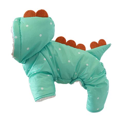 Dinosaur Dog Costume Dog Coat With Hood Dog Jumpsuit Winter Coat Hoodie ...
